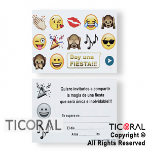 INVITACION TODA OCASION ART 6136 EMOTICON 6 x 10